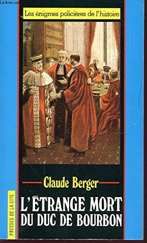 L'Etrange mort du duc de Bourbon