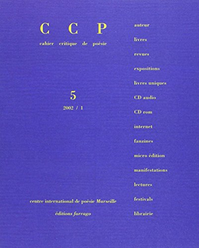 Cahier critique de poésie, n° 5. Anne-Marie Albiach