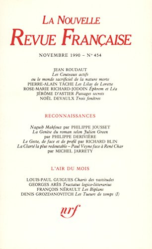 Nouvelle revue française, n° 454