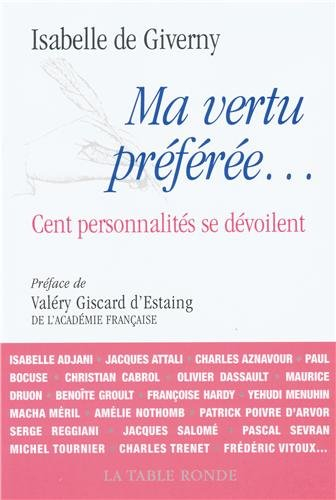 Ma vertu préférée... : cent personnalités se dévoilent