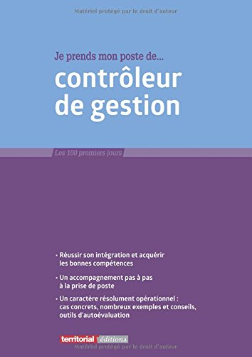 Je prends mon poste de contrôleur de gestion