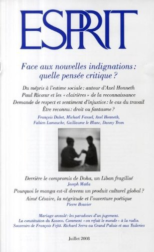 Esprit, n° 346. Face aux nouvelles indignations, quelle pensée critique ?
