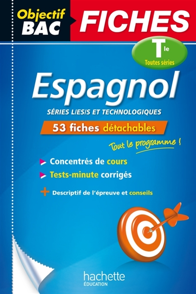 Espagnol terminales toutes séries : séries L, ES, S et technologiques : 53 fiches détachables