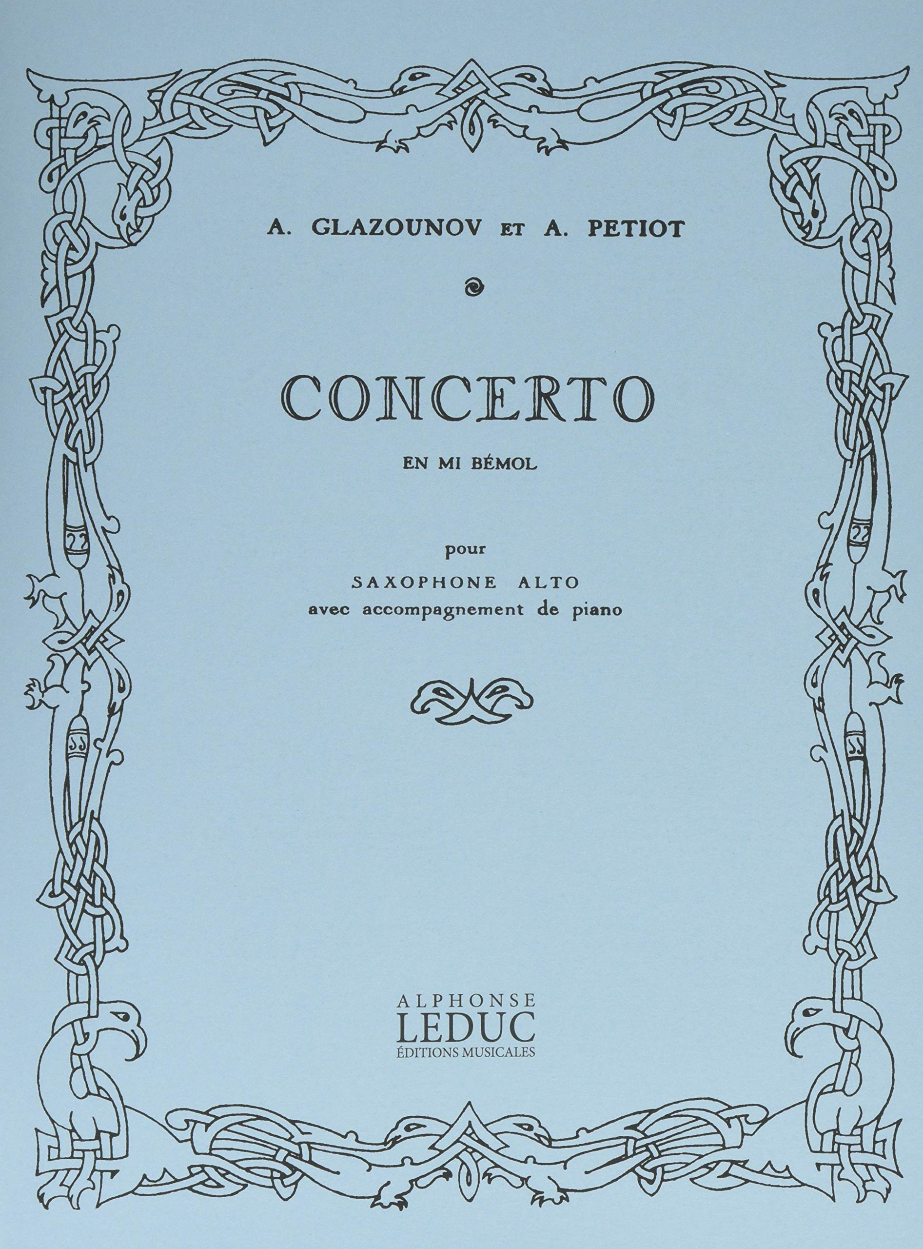 CONCERTO EN MI BEMOL SAXOPHONE MIB ET PIANO