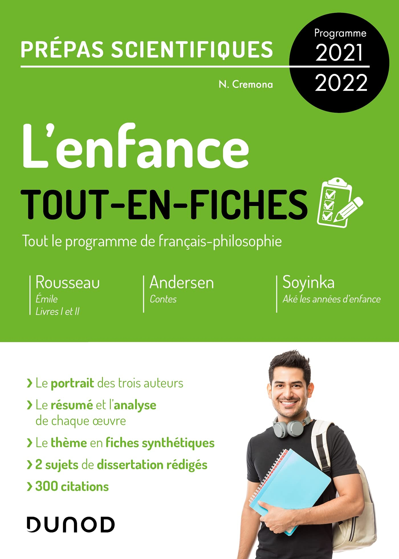 L'enfance : tout-en-fiches, tout le programme de français-philosophie, prépas scientifiques, program