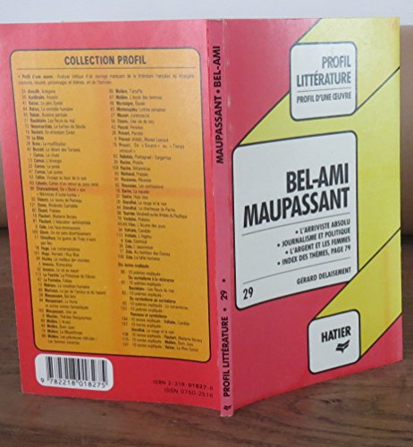 profil litterature bel-ami maupassant n,29
