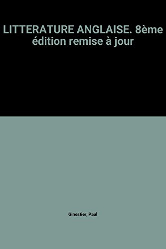litterature anglaise. 8ème édition remise à jour