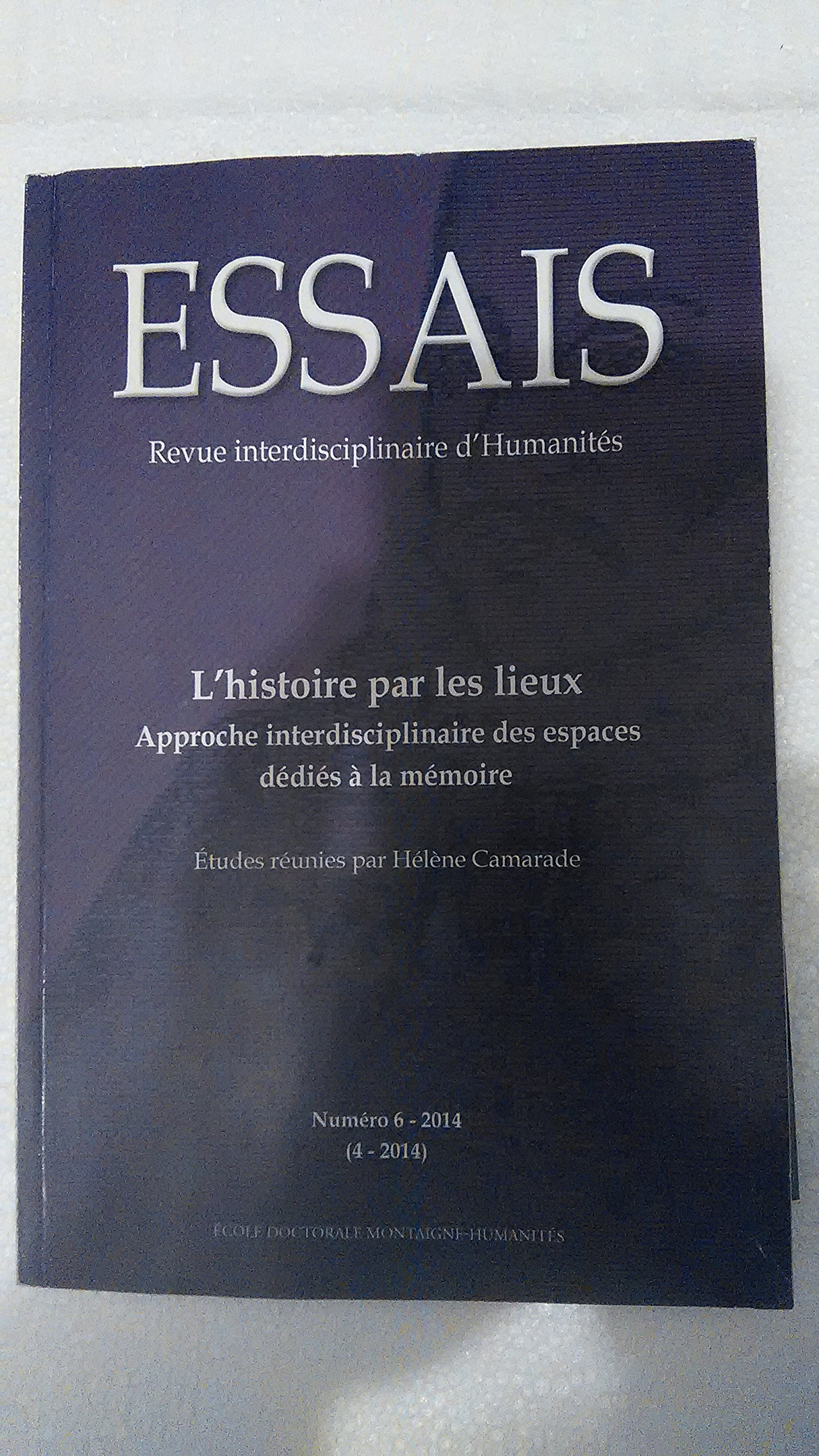 Essais l'histoire par les lieux une approche pluridisciplinaire des éspaces dédiés à la mémoire