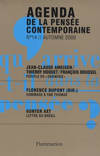 Agenda de la pensée contemporaine, n° 14