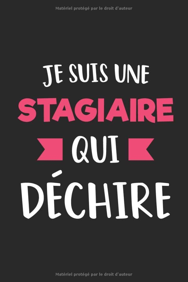 Je suis une Stagiaire qui déchire: Journal/Carnet de notes ligné drôle pour stagiaire, Joli cadeau o