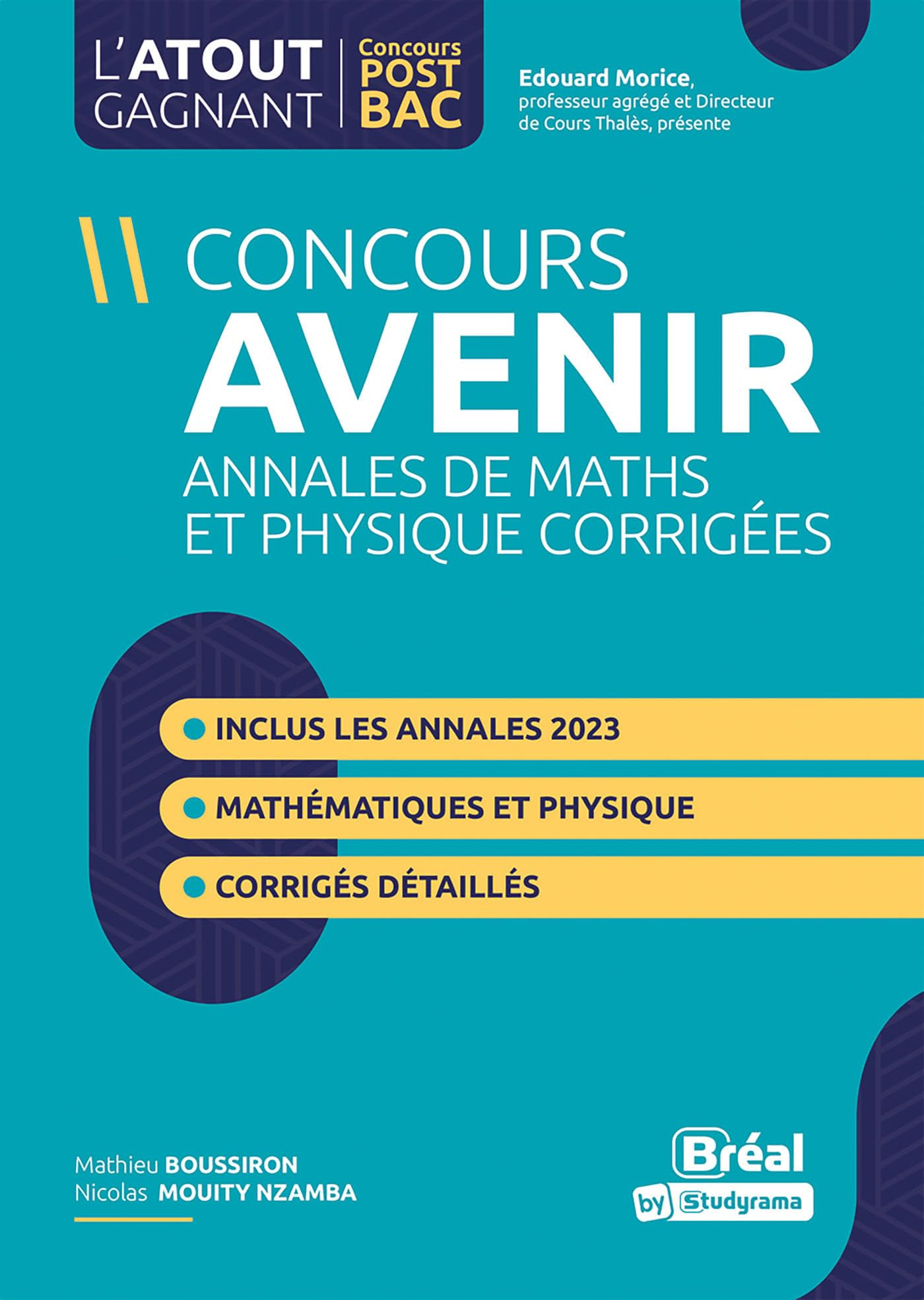 Concours Avenir : annales de maths et physique corrigées