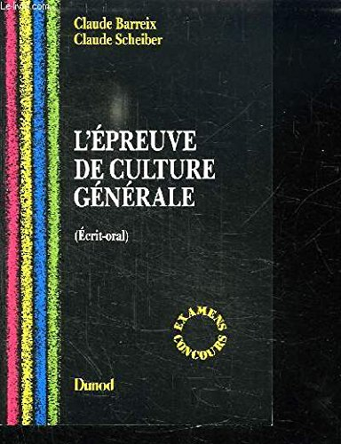l' Épreuve de culture générale : Écrit-oral