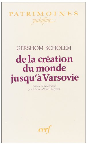 De la création du monde jusqu'à Varsovie
