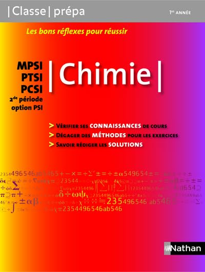 Chimie MPSI, PTSI, PCSI : 2e période : option PSI