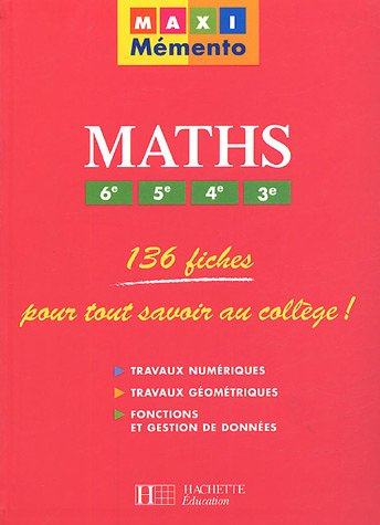 maths 6e, 5e, 4e, 3e