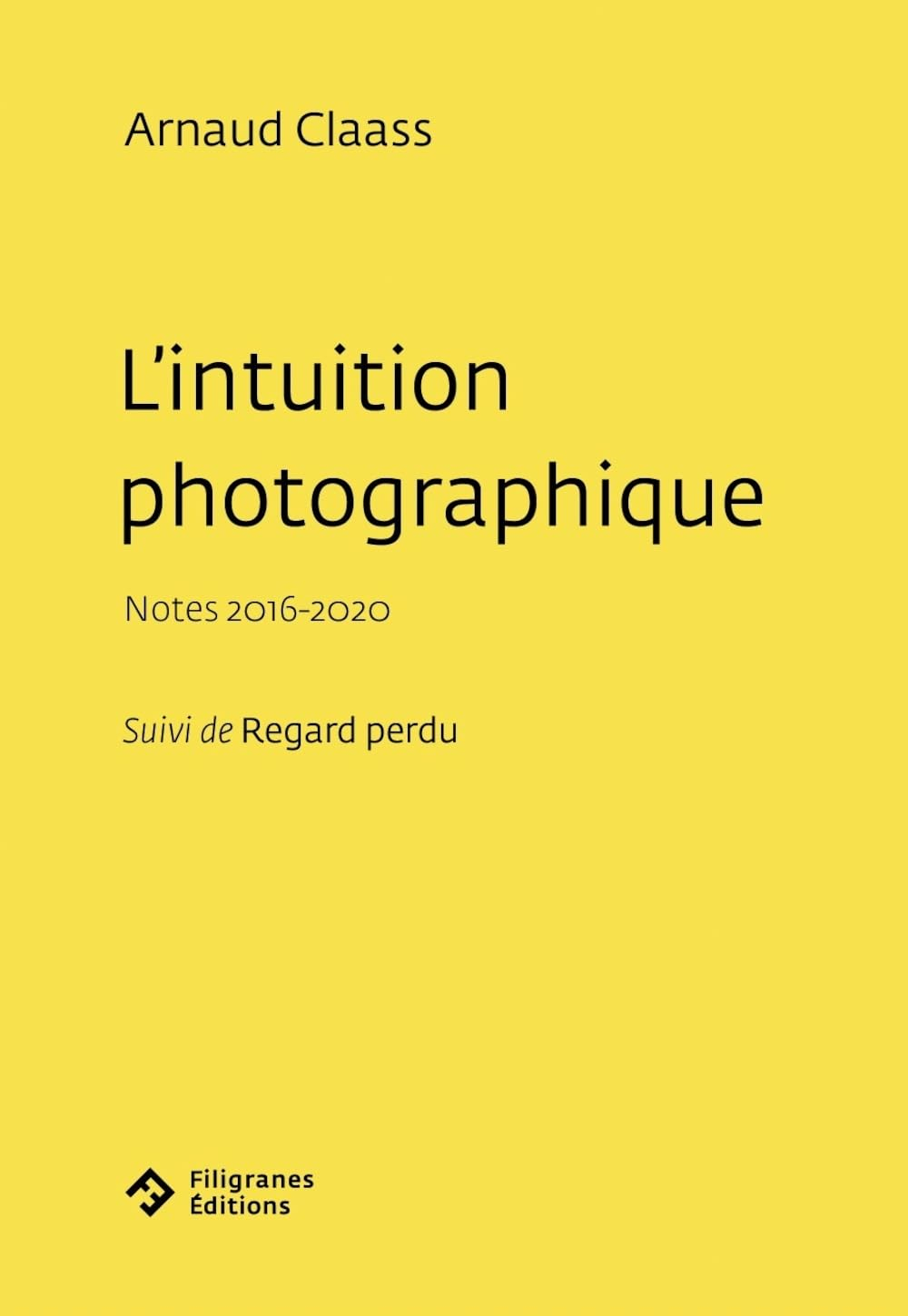 L'intuition photographique : notes 2016-2020. Regard perdu