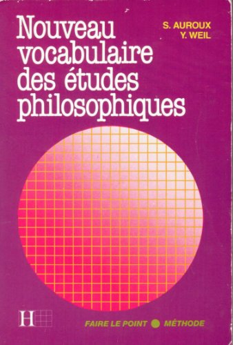 nouveau vocabulaire des études philosophiques