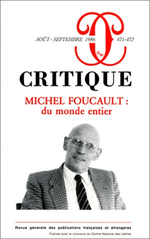 Critique, n° 138. Michel Foucault
