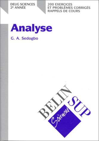 Mathématiques : 2e année DEUG. Vol. 1. Analyse
