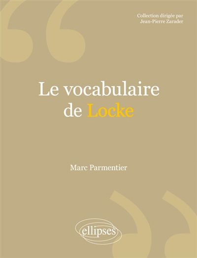 Le vocabulaire de Locke