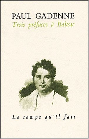 Trois préfaces à Balzac