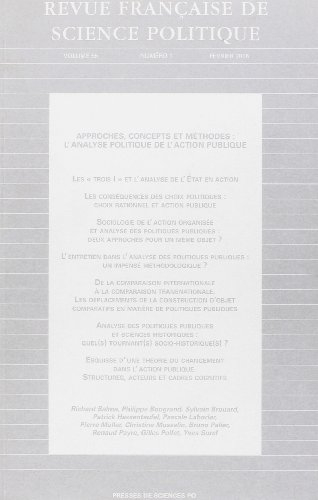 Revue française de science politique, n° 1 (2005). Approches, concepts et méthodes : l'analyse polit