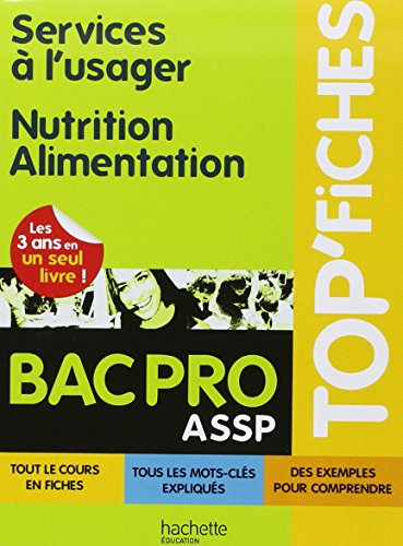 Services à l'usager, nutrition alimentation, bac pro ASSP