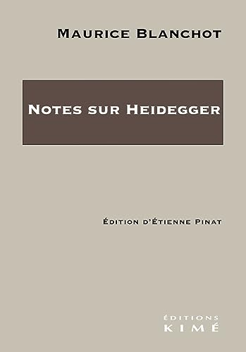 Notes sur Heidegger