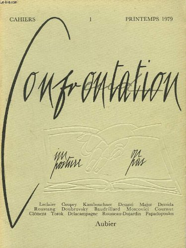 cahiers confrontation, n,1. printemps 1979. imposture ou pas. serge leclaire "l'empire es mots morts