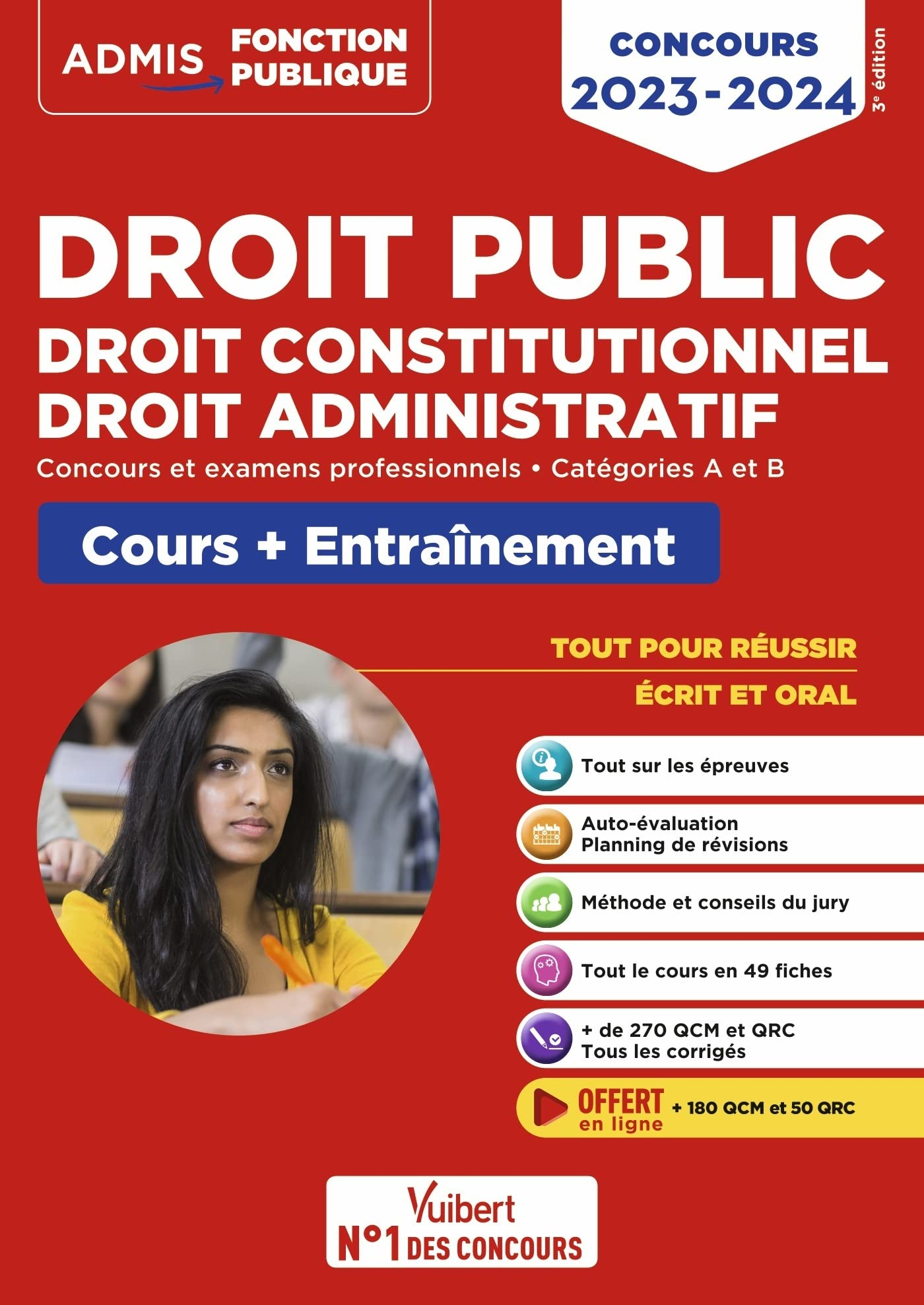 Droit public, droit constitutionnel, droit administratif, concours 2023-2024 : concours et examens p