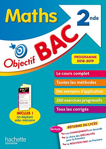 Maths 2de : programme 2018-2019