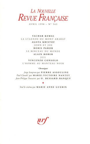 Nouvelle revue française, n° 543