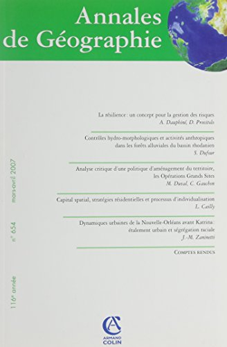 Annales de géographie, n° 654