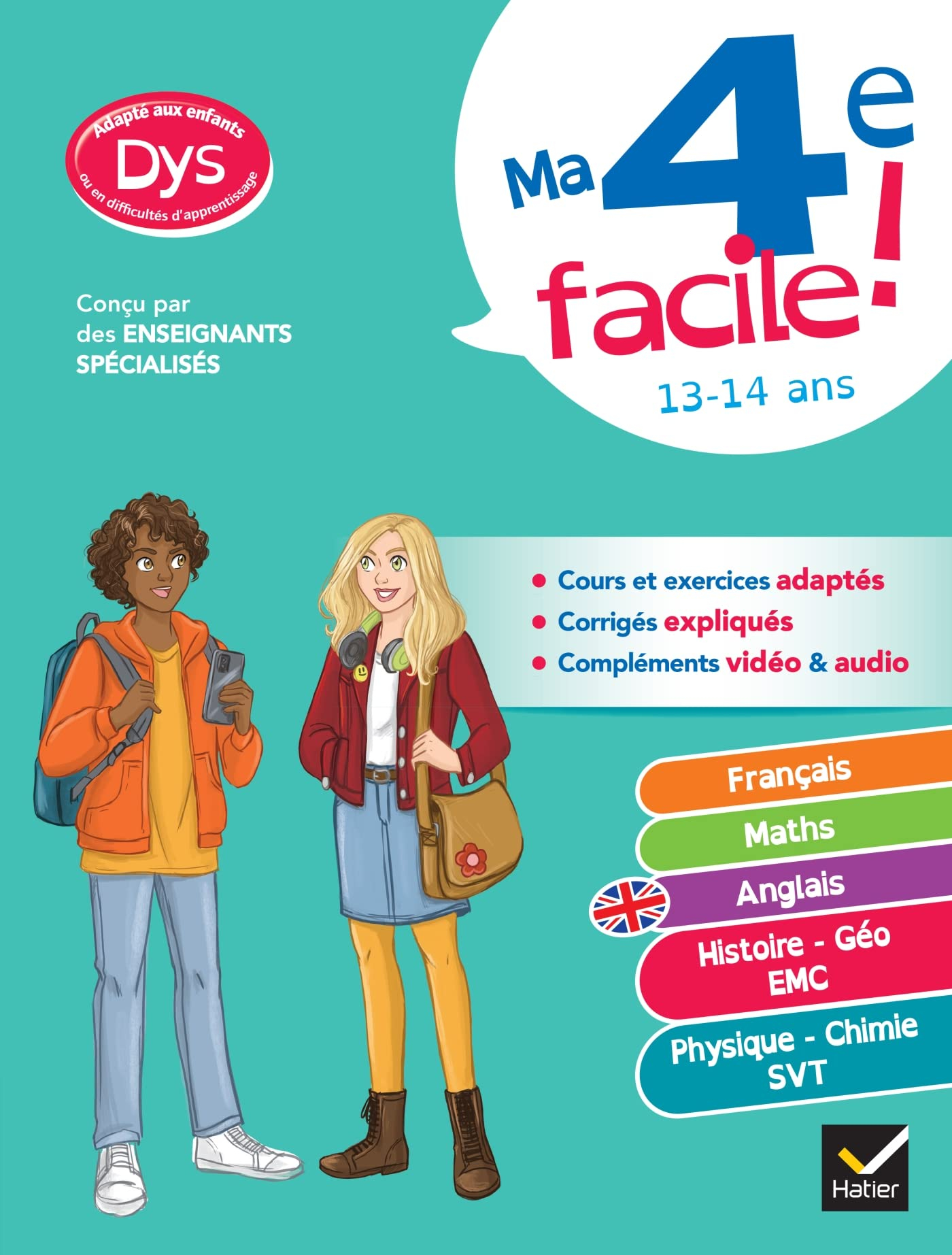 Ma 4e facile ! 13-14 ans : adapté aux enfants dys ou en difficultés d'apprentissage