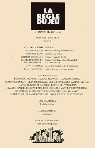 Règle du jeu (La), n° 10. Avec Salman Rushdie