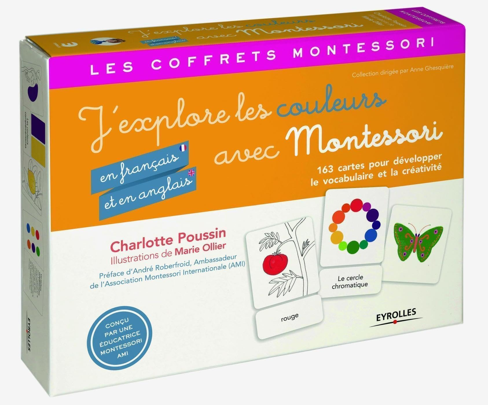 J'explore les couleurs avec Montessori : en français et en anglais : 163 cartes pour développer le v