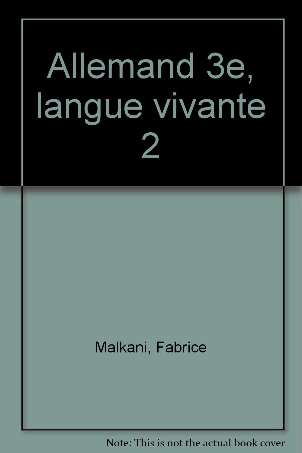 Allemand 3e, langue vivante 2