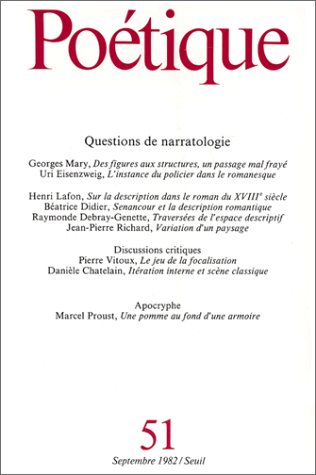 Poétique, n° 51. Questions de narratologie