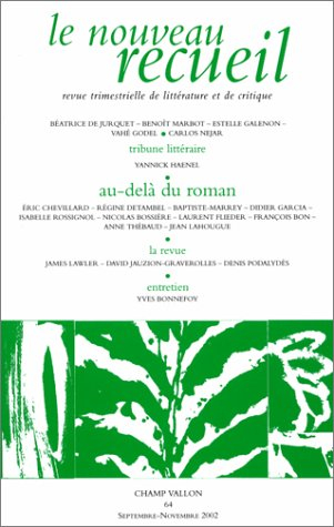 le nouveau recueil, numéro 64 : au-delà du roman