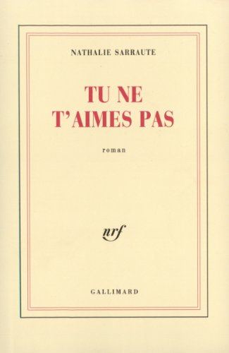 Tu ne t'aimes pas