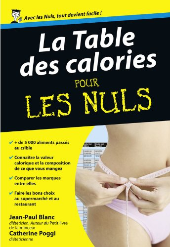 Table des calories pour les nuls