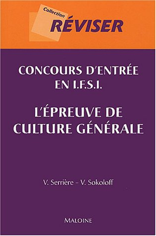 L'épreuve de culture générale : concours d'entrée en IFSI