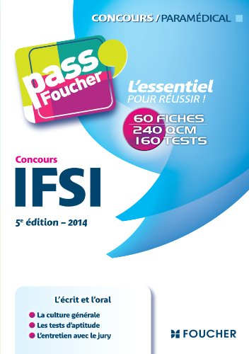 IFSI : concours : 60 fiches, 240 QCM, 160 tests