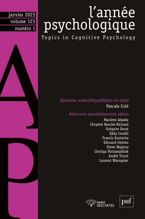 Année psychologique (L'), n° 1 (2023)