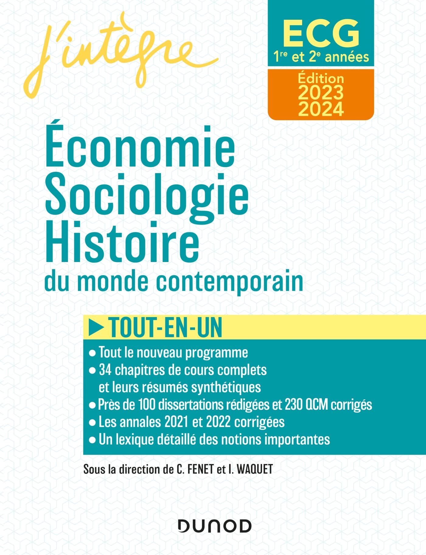 Economie, sociologie, histoire du monde contemporain, ECG 1re et 2e années : tout-en-un, édition 202