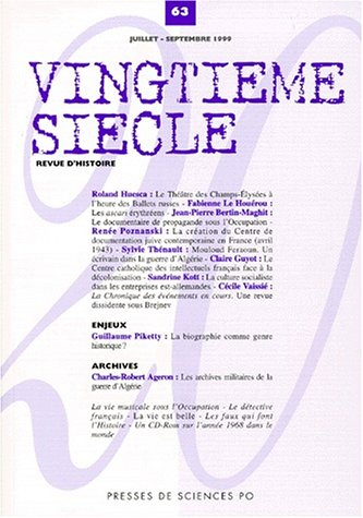 vingtième siècle numéro 63