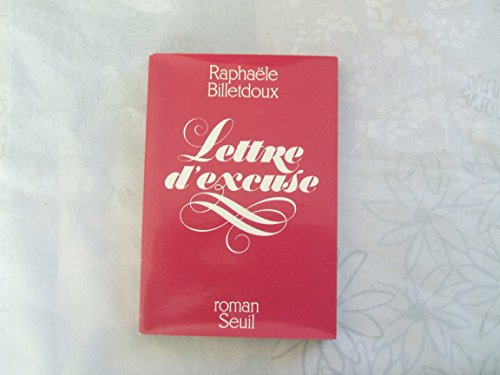 lettre d'excuse