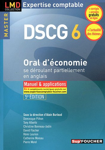 DSCG 6 oral d'économie se déroulant partiellement en anglais : manuel & applications