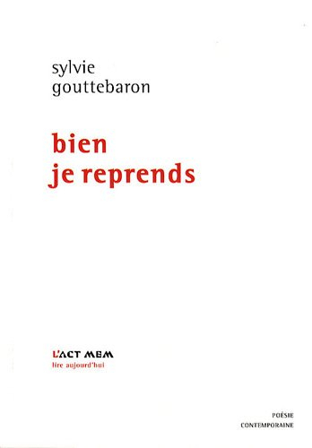 Bien je reprends