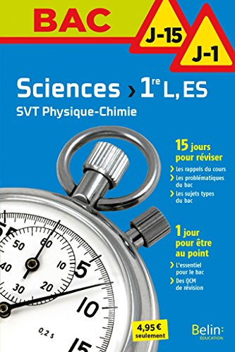Sciences, SVT, physique chimie 1re L, ES